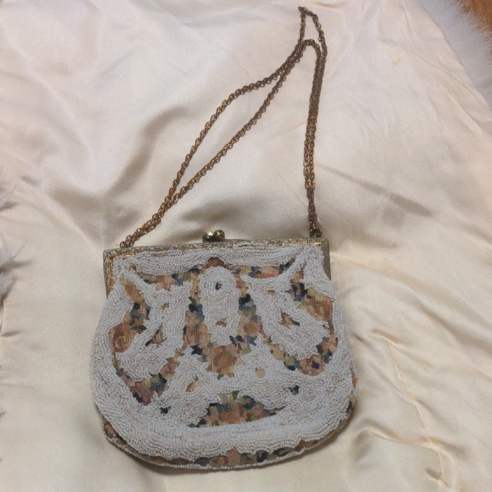Elegant Beaded Floral Women's Bag